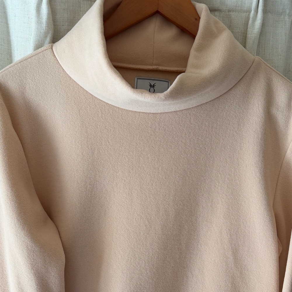 Dudley Stephens Park Slope Fleece Turtleneck, XL, Blush, New without Tags